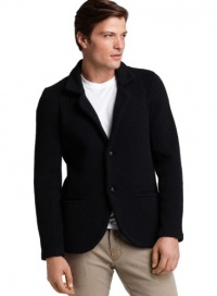 Vince Mens Black Cardigan Sweater XX-Large Wool Tweed Heavy Vince Mens Black Cardigan Sweater XX-Large Wool Tweed Heavy