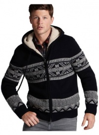 $395 Vince Wool Cardigan Zip Up Hoodie Sweater Large L Navy Blue With Sherpa Lining $395 Vince Wool Cardigan Zip Up Hoodie Sweater Large L Navy Blue With Sherpa Lining