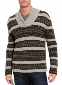 Vince Mens Wool Brown & Beige Shawl Sweater X-Large Euro 54 Outstanding Vince Mens Wool Brown & Beige Shawl Sweater X-Large Euro 54 Outstanding