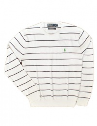 Polo Ralph Lauren Light-Weight Striped Crewneck Sweater Polo Ralph Lauren Light-Weight Striped Crewneck Sweater