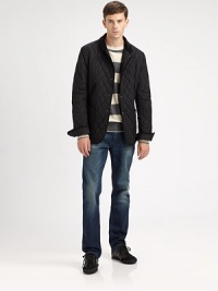 EXCLUSIVELY AT SAKS. A quilted jacket made from soft cotton featuring convenient welt and patch pockets.Button closureElbow patchesWelt and patch pocketsAbout 28 from shoulder to hemCottonDry cleanImported of Italian fabric EXCLUSIVELY AT SAKS. A quilted jacket made from soft cotton featuring convenient welt and patch pockets.Button closureElbow patchesWelt and patch pocketsAbout 28 from shoulder to hemCottonDry cleanImported of Italian fabric