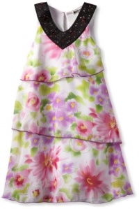 Emily West Girls 7-16 Floral Tier Chiffon Dress Emily West Girls 7-16 Floral Tier Chiffon Dress