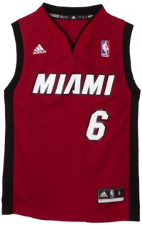 LeBron James Miami Heat #6 Youth Revolution 30 Replica Adidas NBA Basketball Jersey (Alternate Red)