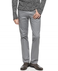 Get a leg up on modern style with these ultra-slim pants from Calvin Klein. Get a leg up on modern style with these ultra-slim pants from Calvin Klein.