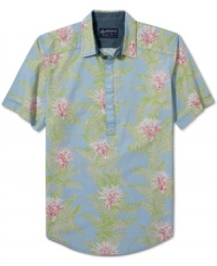 Say Aloha to your new favorite shirt. This American Rag shirt has a fun floral print and a stylish fit. Say Aloha to your new favorite shirt. This American Rag shirt has a fun floral print and a stylish fit.