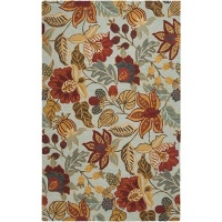 Safavieh Blossom Collection BLM863A Handmade Blue and Multi Hand-spun Wool Square Area Rug, 6-Feet Square Safavieh Blossom Collection BLM863A Handmade Blue and Multi Hand-spun Wool Square Area Rug, 6-Feet Square