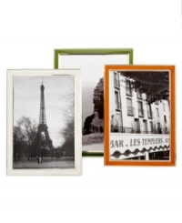 Vivid memories. Trimmed in polished silver plate, Tizo's enamel picture frame displays special photos with eye-catching color and shine. Vivid memories. Trimmed in polished silver plate, Tizo's enamel picture frame displays special photos with eye-catching color and shine.