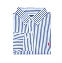 Ralph Lauren Men Classic Fit Striped Pony Logo Shirt