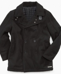 Introduce him to the classics with this smart DKNY double-breasted pea coat. Introduce him to the classics with this smart DKNY double-breasted pea coat.