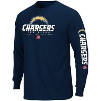 San Diego Chargers Navy Primary Receiver II Long Sleeve T-Shirt San Diego Chargers Navy Primary Receiver II Long Sleeve T-Shirt
