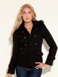 GUESS Rozi Coat, JET BLACK (SMALL) GUESS Rozi Coat, JET BLACK (SMALL)