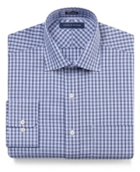 Classic checkers add instant appeal to any outfit with this Tommy Hilfiger dress shirt.