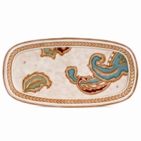 Fitz and Floyd Carissa Paisley 9-Inch Appetizer Tray Fitz and Floyd Carissa Paisley 9-Inch Appetizer Tray