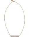 Rebecca Minkoff Pave ID Plate Necklace in Gold