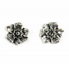 Fossil Earrings, Silver-Tone Flower with Crystal Accents Stud Earrings
