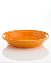 Perhaps the name Fiesta was chosen in 1936 because the famous collection comes in nine festive colors. The collection's solid colors all coordinate with one another, so feel free to mix and match. After all, what's a fiesta without mixing it up a bit? Deep dish pie baker is oven safe to 500º F. Perhaps the name Fiesta was chosen in 1936 because the famous collection comes in nine festive colors. The collection's solid colors all coordinate with one another, so feel free to mix and match. After all, what's a fiesta without mixing it up a bit? Deep dish pie baker is oven safe to 500º F.