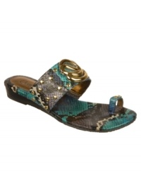 Strike while the sun is hot! Carlos by Carlos Santana's Memento wedge sandals, with their ring detail and shiny studs, add an exotic flair to everything from skirts to skinnies. Strike while the sun is hot! Carlos by Carlos Santana's Memento wedge sandals, with their ring detail and shiny studs, add an exotic flair to everything from skirts to skinnies.