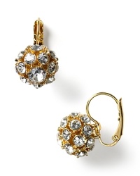 A festive look from kate spade new york, this ball drop earring is handcrafted from gleaming 12 Kt. gold with stone accents. A festive look from kate spade new york, this ball drop earring is handcrafted from gleaming 12 Kt. gold with stone accents.