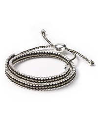 Links of London Double Wrap Gold and Black Friendship Bracelet Links of London Double Wrap Gold and Black Friendship Bracelet