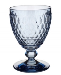 Make all your gatherings sparkle with the Boston Colored claret. A textured, diamond-shaped pattern on lead crystal radiates vintage sophistication. Make all your gatherings sparkle with the Boston Colored claret. A textured, diamond-shaped pattern on lead crystal radiates vintage sophistication.