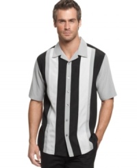 The perfect combination. Casual comfort and a touch of big-city style come together for an upgraded, laid-back look in this shirt from Via Europa. The perfect combination. Casual comfort and a touch of big-city style come together for an upgraded, laid-back look in this shirt from Via Europa.