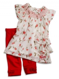 GUESS Kids Girls Baby Girl Chiffon Dress & Leggings S, CREAM (12M) GUESS Kids Girls Baby Girl Chiffon Dress & Leggings S, CREAM (12M)