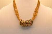 Gold beaded & Charms Fashion Jewelry Necklace #301 Gold beaded & Charms Fashion Jewelry Necklace #301