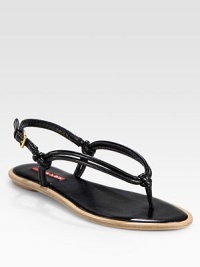 Flat leather design with knot details and an adjustable ankle strap. Leather upperLeather lining and solePadded insoleImportedOUR FIT MODEL RECOMMENDS ordering true size. Flat leather design with knot details and an adjustable ankle strap. Leather upperLeather lining and solePadded insoleImportedOUR FIT MODEL RECOMMENDS ordering true size.