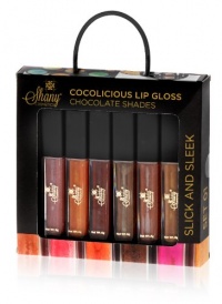SHANY Cosmetics SHANY Cocolicious Lip Gloss Set No.1 Chocolate Shades Aloe Vera and Vitamin E, 6 Count SHANY Cosmetics SHANY Cocolicious Lip Gloss Set No.1 Chocolate Shades Aloe Vera and Vitamin E, 6 Count
