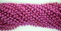 33 inch 07mm Round Metallic Hot Pink Mardi Gras Beads - 6 Dozen (72 necklaces) 33 inch 07mm Round Metallic Hot Pink Mardi Gras Beads - 6 Dozen (72 necklaces)
