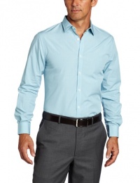 Perry Ellis Men's Long Sleeve Slim Fit Mini Grid Shirt Perry Ellis Men's Long Sleeve Slim Fit Mini Grid Shirt