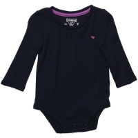 OshKosh B'gosh Girls Long Sleeve Cotton Knit Bodysuit Navy With Embroidered Heart (6 Months) OshKosh B'gosh Girls Long Sleeve Cotton Knit Bodysuit Navy With Embroidered Heart (6 Months)