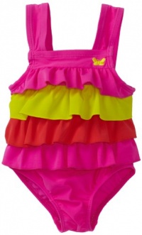 Carter's Baby-girls Infant 1 Piece Ruffle Swimsuit, Pink, 24 Months