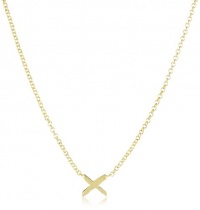 Dogeared Whispers Gold-Plated Sterling Silver X Pendant Necklace, 18 Dogeared Whispers Gold-Plated Sterling Silver X Pendant Necklace, 18