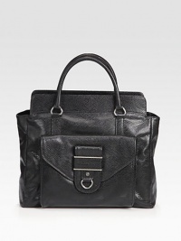 A roomy carryall in edgy lizard embossed leather, perfect for all your essentials.Double top handles, 5 dropTop zip closureProtective metal feetOne outside flap pocketOne inside zip pocketTwo inside open pocketsCotton lining13W X 12½H X 3½DImported A roomy carryall in edgy lizard embossed leather, perfect for all your essentials.Double top handles, 5 dropTop zip closureProtective metal feetOne outside flap pocketOne inside zip pocketTwo inside open pocketsCotton lining13W X 12½H X 3½DImported