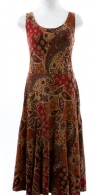 Lauren by Ralph Lauren 'Thor' Multicolored Cotton/Modal Paisley Print Sleeveless Dress Medium Lauren by Ralph Lauren 'Thor' Multicolored Cotton/Modal Paisley Print Sleeveless Dress Medium