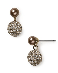 Add a sophisticated touch to your everyday looks with these pave-accented double drop earrings from Carolee. Add a sophisticated touch to your everyday looks with these pave-accented double drop earrings from Carolee.