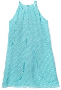 Blush by Us Angels Girls 7-16 Dot Dobby Trapeze Dress with Overlay, Pool, 7 Blush by Us Angels Girls 7-16 Dot Dobby Trapeze Dress with Overlay, Pool, 7
