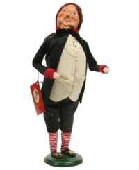 Have a ball with Mr. Fezziwig! Dickens' cheerful merchant welcomes guests to his annual Christmas party, celebrating with all the employees – even a young Ebenezer Scrooge – in this handcrafted Byers' Choice collectible. Have a ball with Mr. Fezziwig! Dickens' cheerful merchant welcomes guests to his annual Christmas party, celebrating with all the employees – even a young Ebenezer Scrooge – in this handcrafted Byers' Choice collectible.