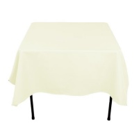 70 in. Square Polyester Tablecloth Ivory 70 in. Square Polyester Tablecloth Ivory