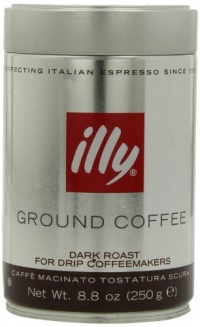 illy Caffe Scuro Drip Grind (Dark Roast, Brown Band), 8.8-Ounce Tins (Pack of 2) illy Caffe Scuro Drip Grind (Dark Roast, Brown Band), 8.8-Ounce Tins (Pack of 2)