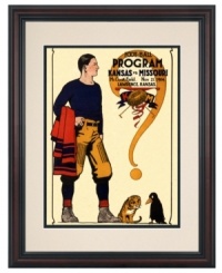Get nostalgic about your alma mater with a framed and vibrantly restored copy of the 1914 Kansas-Missouri football program. The Tigers took it, defeating the Jayhawks 10-7 on McCook Field. Get nostalgic about your alma mater with a framed and vibrantly restored copy of the 1914 Kansas-Missouri football program. The Tigers took it, defeating the Jayhawks 10-7 on McCook Field.