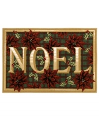 French for Christmas, Shaw's Noel rug features a simple message accented by gorgeous red poinsettias. Perfect for an entryway or common area, this rug spreads good cheer all season long. Constructed of recyclable nylon, the rug adds a wonderful look to your decor without the extra impact on mother nature. French for Christmas, Shaw's Noel rug features a simple message accented by gorgeous red poinsettias. Perfect for an entryway or common area, this rug spreads good cheer all season long. Constructed of recyclable nylon, the rug adds a wonderful look to your decor without the extra impact on mother nature.
