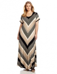 Calvin Klein Women's Plus-Size Stripe T-Shirt Maxi Calvin Klein Women's Plus-Size Stripe T-Shirt Maxi