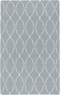 5' x 8' Rectangular Surya Area Rug by Jill Rosenwald FAL1005-58 Foggy Blue/Ivory Color Flatwoven in India Fallon Collection 5' x 8' Rectangular Surya Area Rug by Jill Rosenwald FAL1005-58 Foggy Blue/Ivory Color Flatwoven in India Fallon Collection