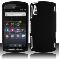 Black Hard Plastic Rubberized Case Cover for Sony Ericsson Xperia Play Black Hard Plastic Rubberized Case Cover for Sony Ericsson Xperia Play