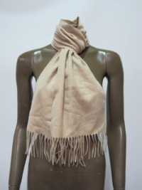 Charter Club Womens Oatmeal Tan Solid 100% Cashmere Scarf