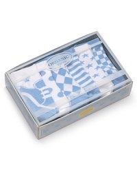 Let the little one's feet be the star of the show with these eye-catching socks woven from organic cotton. Comes with six different patterns, packaged in a gift-ready box. Let the little one's feet be the star of the show with these eye-catching socks woven from organic cotton. Comes with six different patterns, packaged in a gift-ready box.