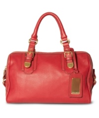 Elevate your everyday style status with this sumptuous leather satchel from Vince Camuto. Luxe golden hardware and belted detailing add instant appeal, while the spacious interior provides plenty of pockets and compartments for stowing all the essentials. Elevate your everyday style status with this sumptuous leather satchel from Vince Camuto. Luxe golden hardware and belted detailing add instant appeal, while the spacious interior provides plenty of pockets and compartments for stowing all the essentials.