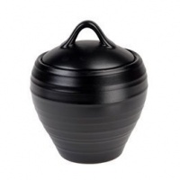 Mikasa 2-pc. Swirl Sugar Bowl, Black Mikasa 2-pc. Swirl Sugar Bowl, Black